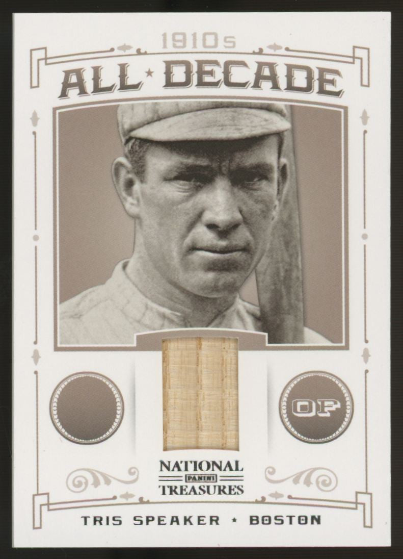 2012 National Treasures Tris Speaker 1910s All-Decade Relic /99 #38