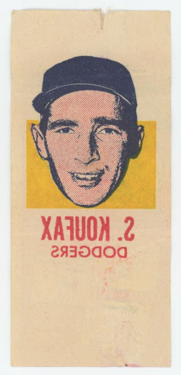 1964 Topps Baseball Photo Tattoos Sandy Koufax
