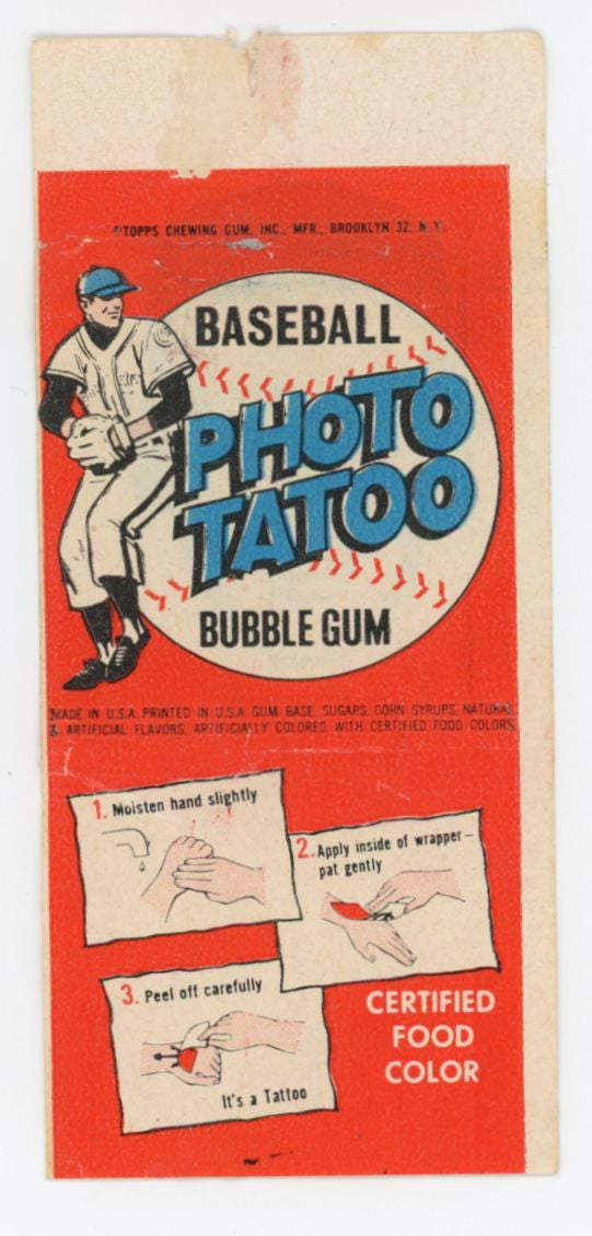 1964 Topps Baseball Photo Tattoos Sandy Koufax