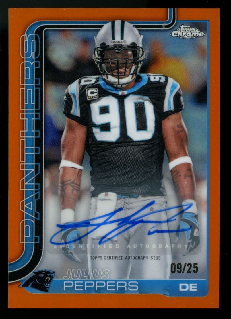2025 Topps Chrome Julius Peppers Orange Legends Auto /25 #CLA-JP