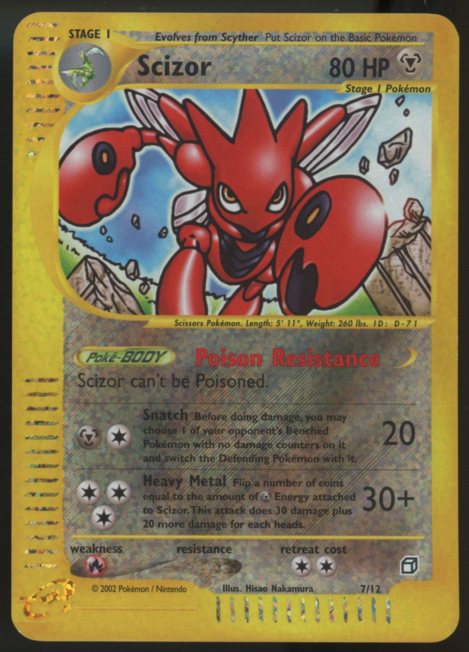 2002 Pokemon Scizor Aquapolis Reverse Holo Box Topper #7