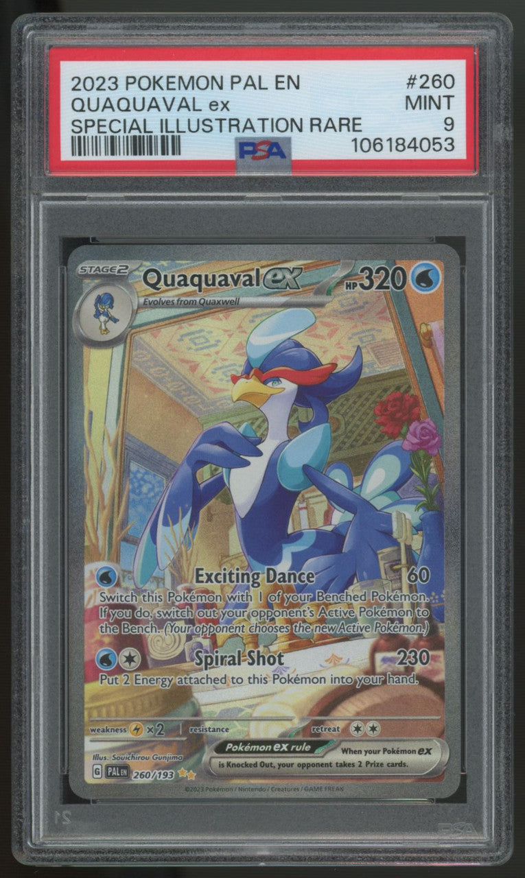 2023 Pokemon Quaquaval ex Paldea Evolved Special Illustration Rare #260 PSA 9