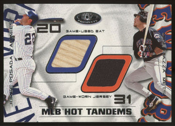 2002 Fleer Mike Piazza Jorge Posada MLB Hot Tandems Dual Patch /100 #JP-MP