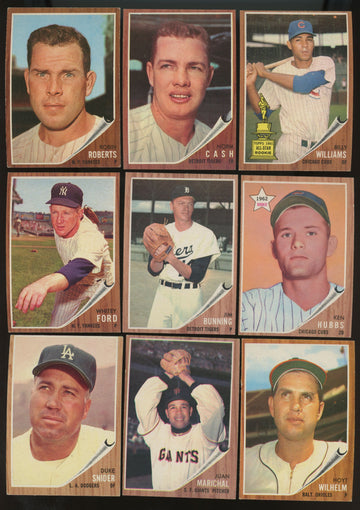 1962 Topps Baseball Near Complete Set(560/98) VG/EX-EX/MT Many High # + Stars