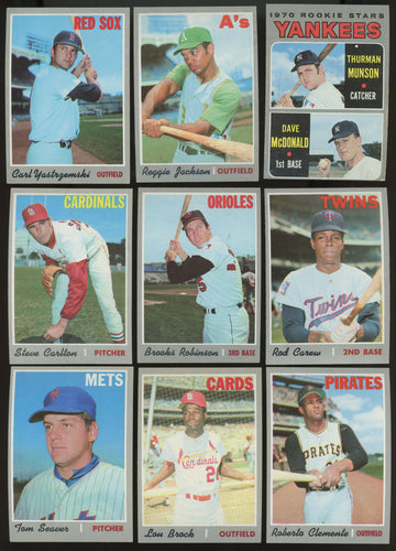 1970 Topps Baseball Complete Set (720) EX-EX/MT Overall