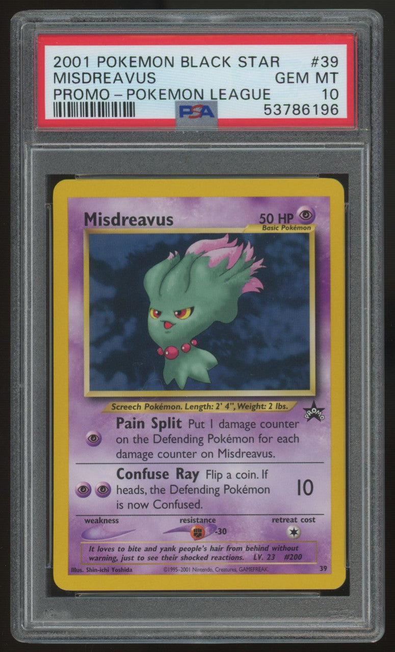 2001 Pokemon Misdreavus Pokemon League Promo #39 PSA 10