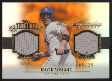 2013 Topps Tribute David Wright Orange Superstar Swatches Dual Patch /25 #SS-DW