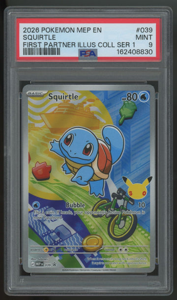 2026 Pokemon Squirtle First Partner Collection Promo #39 PSA 9