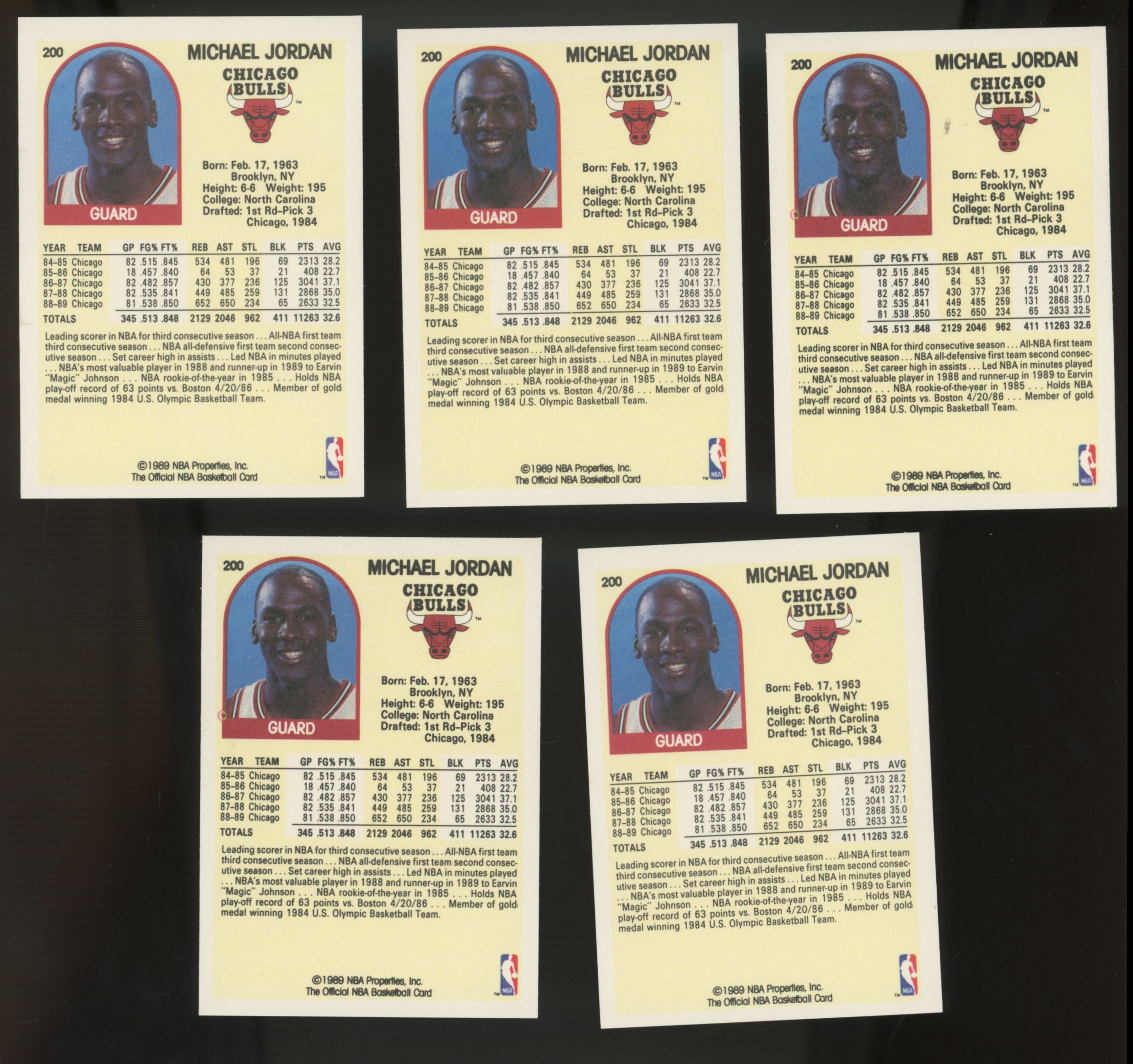 1989-90 NBA Hoops Michael Jordan #200 (Lot Of 10) NM/MT
