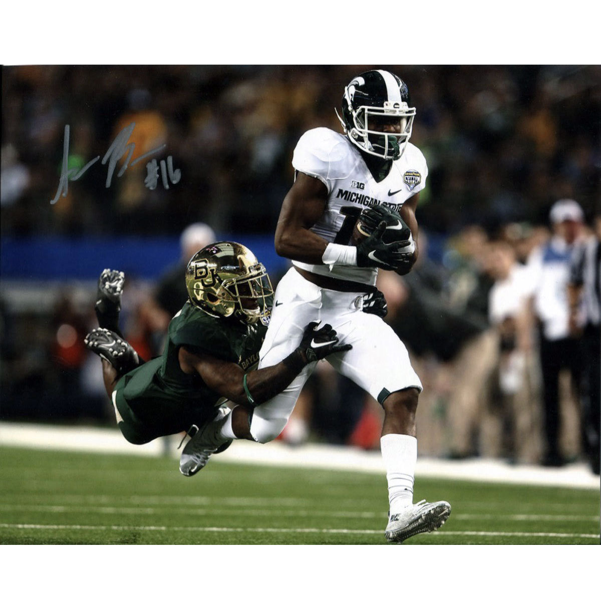 Aaron Burbridge Autographed Breaking Away From a Baylor Defender - Matte 8x10
