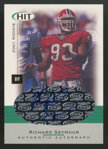 2001 Sage HIT Richard Seymour RC Auto #A39