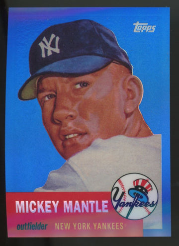 2008 Topps Mickey Mantle Reprint Blue Refractor #MMR-53