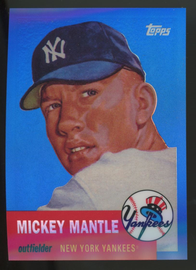 2008 Topps Mickey Mantle Reprint Blue Refractor #MMR-53