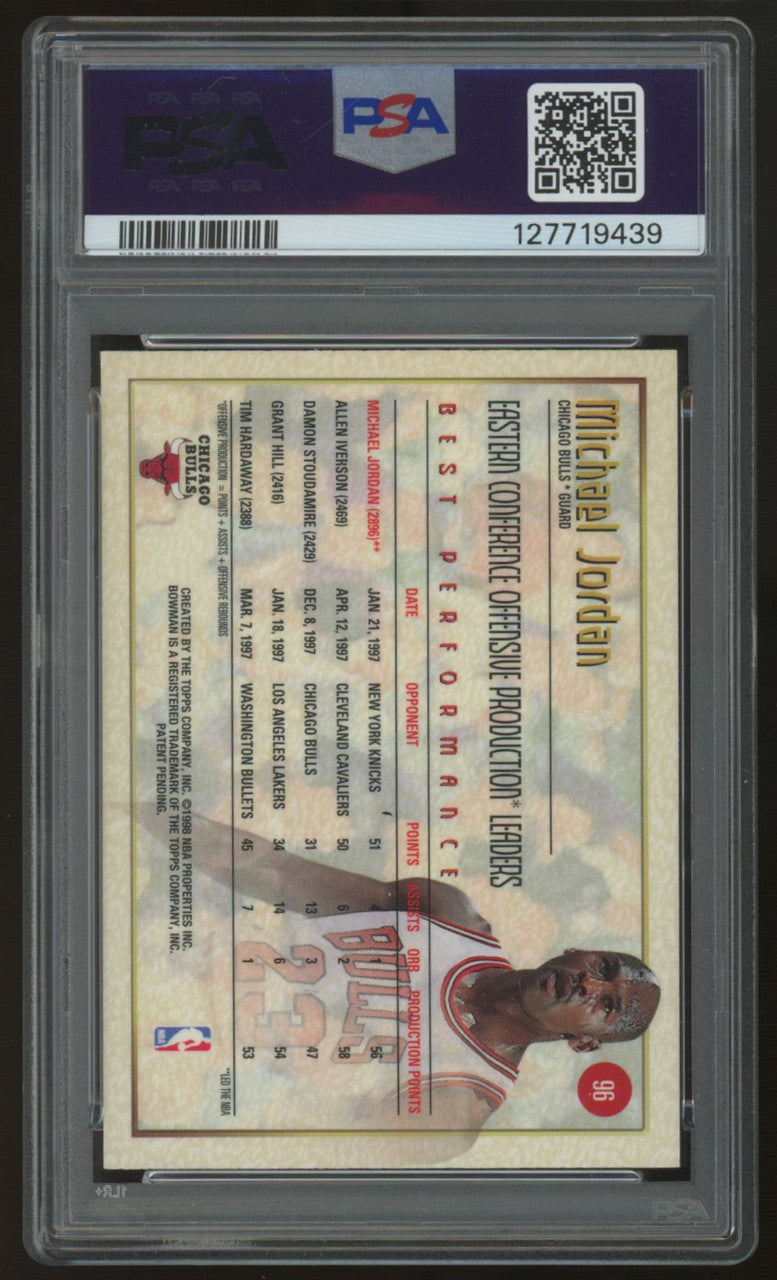 1997/98 Bowman's Best Michael Jordan Best Performance #96 PSA 8
