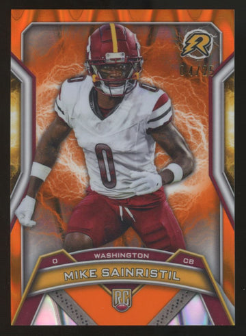2024 Topps Resurgence Mike Sainristil RC Orange Power Surge /25 #199