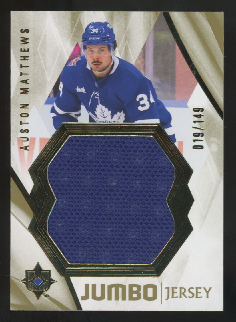 2023-24 Upper Deck Ultimate Auston Matthews Jumbo Jersey Patch /149 #22