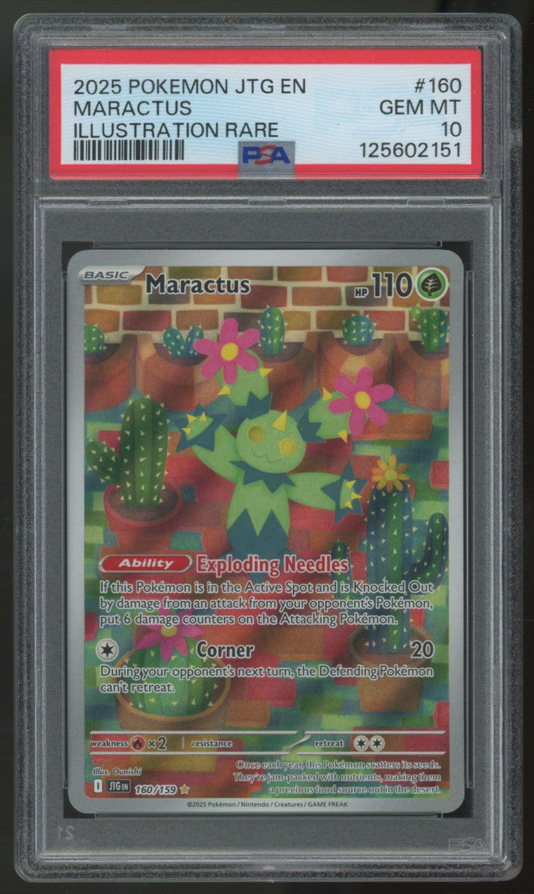 2025 Pokemon Maractus Journey Together Illustration Rare #160 PSA 10