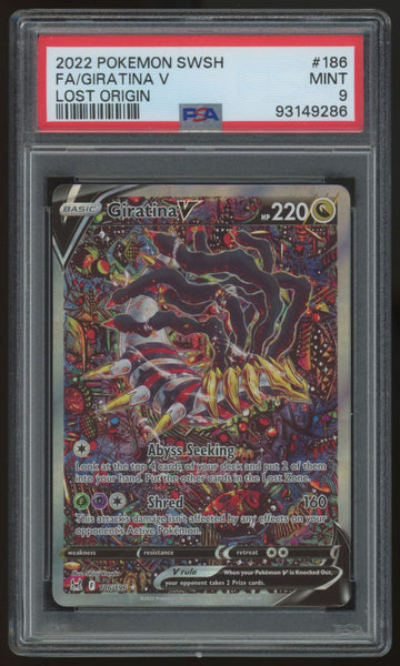 2022 Pokemon Giratina V Lost Origin Full Art #186 PSA 9