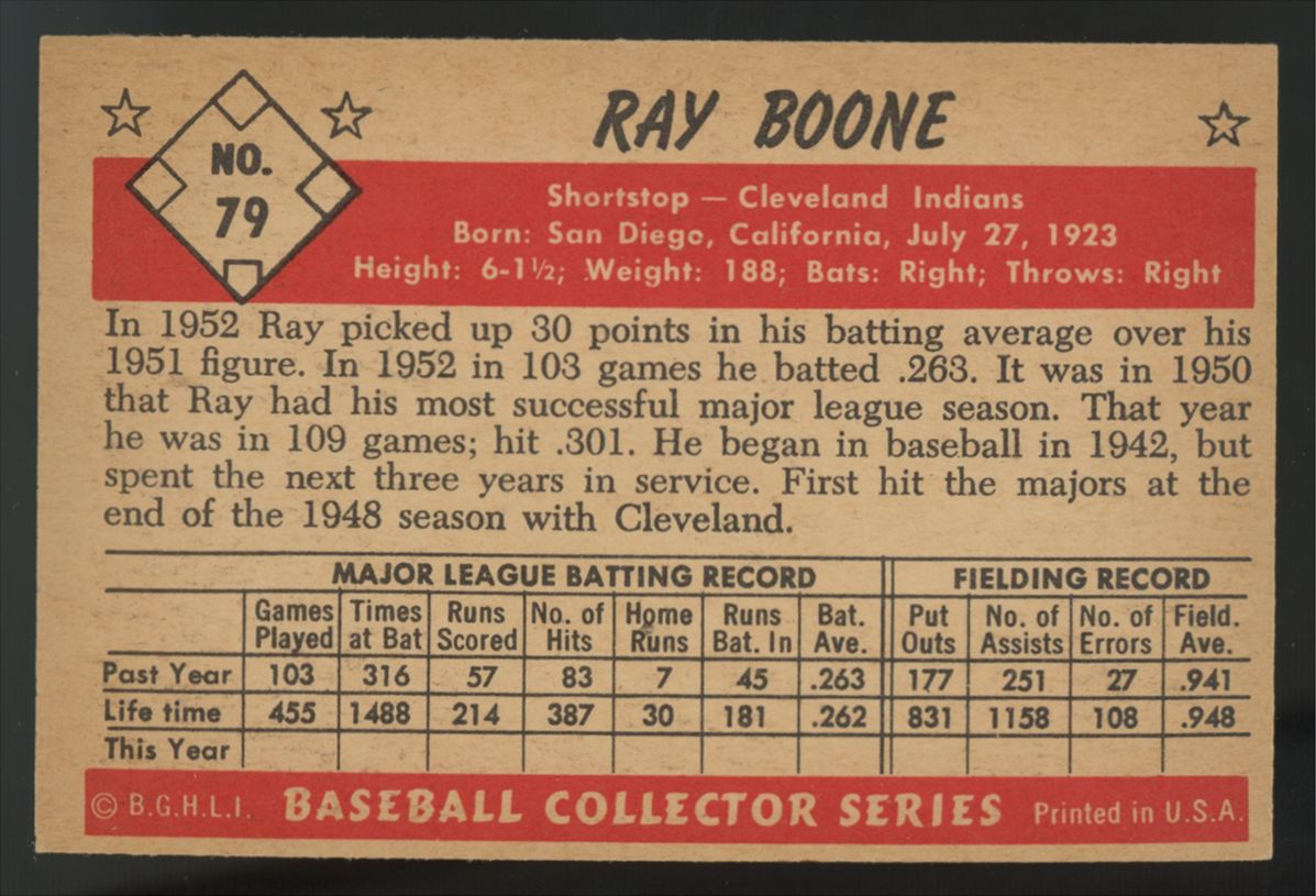 1953 Bowman Color Ray Boone #79 EX/MT
