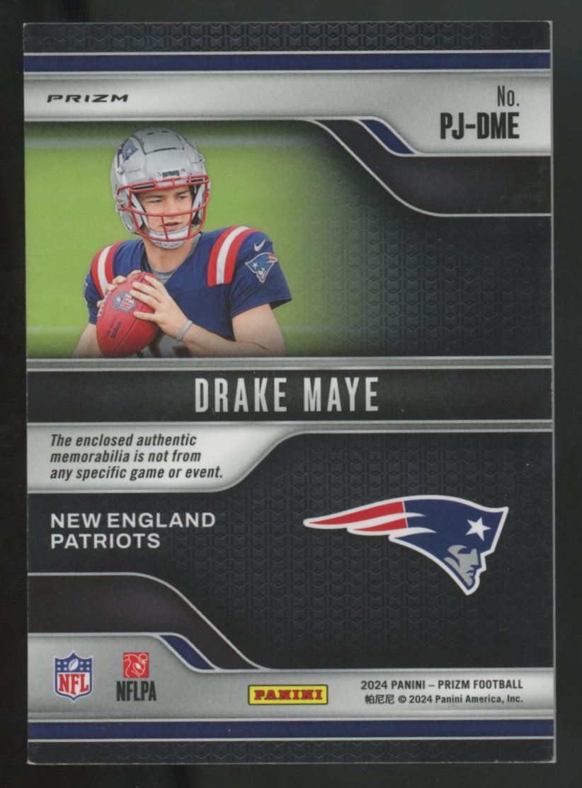 2024 Panini Prizm Drake Maye RC Silver Premier Jerseys Patch #PJ-DME