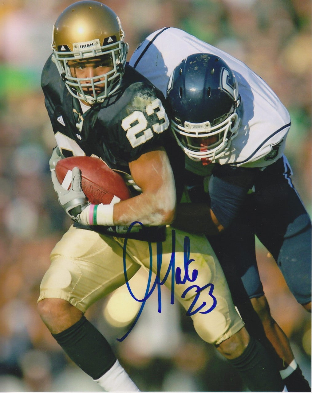 Golden Tate III Notre Dame NCAA 8x10" Autographed Photo - Vs. UConn Huskies