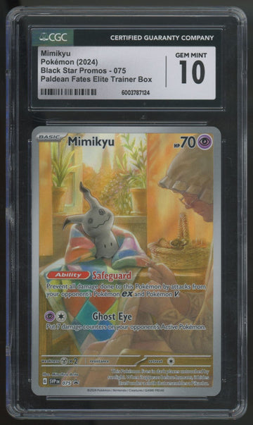 2024 Pokemon Mimikyu Paldean Fates ETB Promo #075 CGC 10