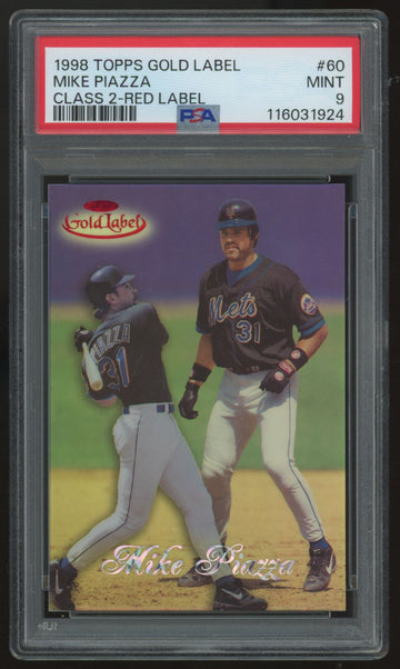 1998 Topps Gold Label Mike Piazza Class 2 Red /50 #60 PSA 9