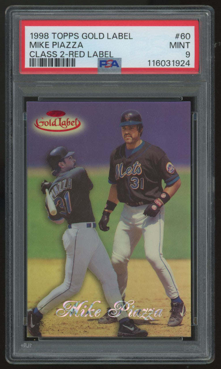 1998 Topps Gold Label Mike Piazza Class 2 Red /50 #60 PSA 9