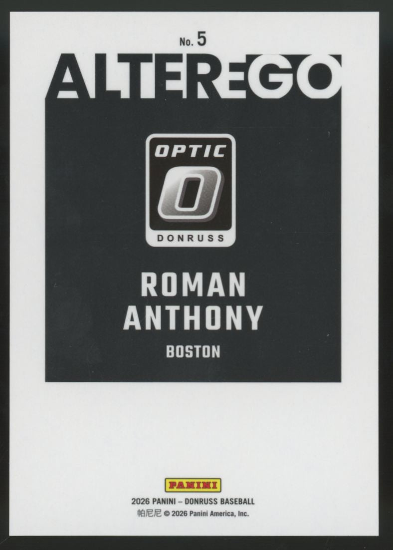 2026 Panini Donruss Optic Roman Anthony Alter Ego SSP #5