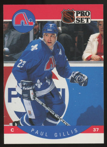 1990-91 NHL Pro Set Paul Gillis Bloody Nose / 37 Error #246 "B"