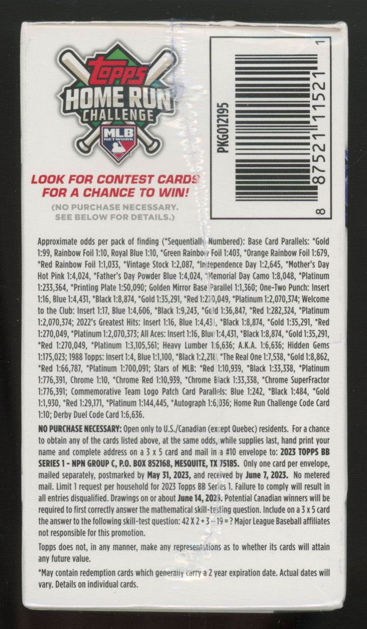 2023 Topps Baseball Series 1 Blaster Box Factory Sealed
