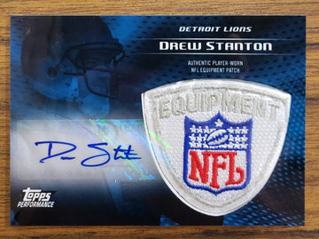 2007 Topps Performance Rookie NFL Logo Shield #AELDS Drew Stanton Auto 1/1 Detroit Lions