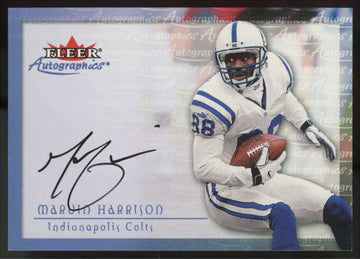 2000 Fleer Tradition Marvin Harrison Autographics Auto