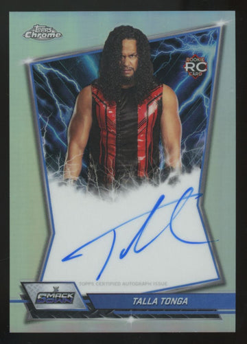 2025 Topps Chrome WWE Talla Tonga RC Blue Brand Auto Refractor #BBA-TAL