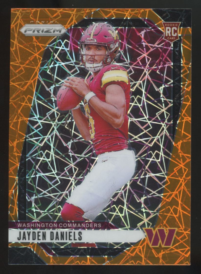 2024 Panini Prizm Jayden Daniels RC Orange Lazer #347 "A"