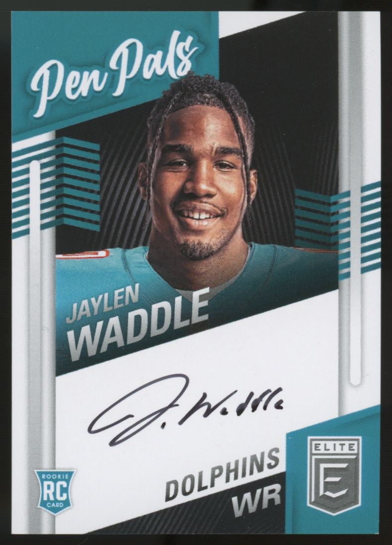 2021 Donruss Elite Jaylen Waddle Pen Pals RC Auto Black Ink #PP-JW