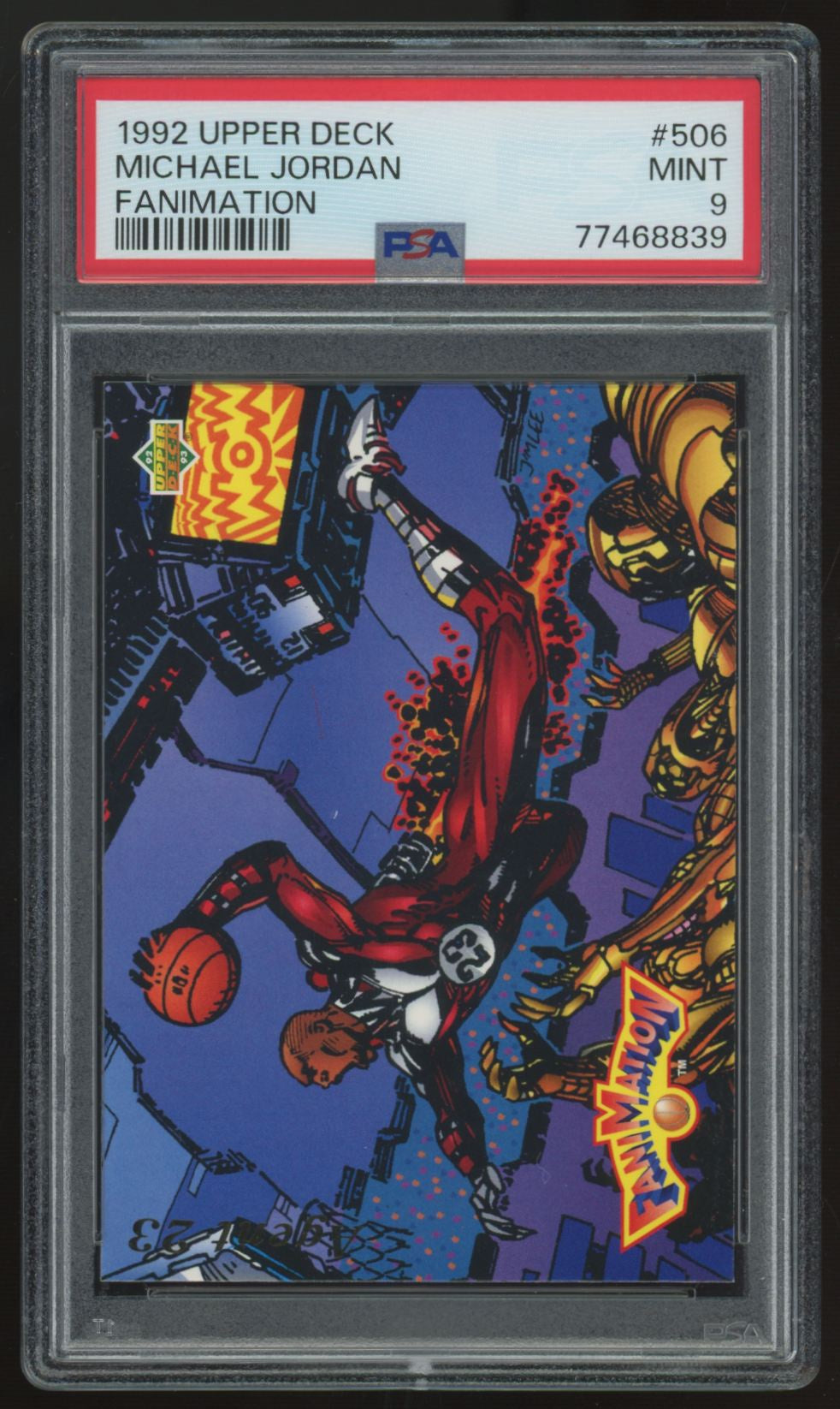 1992-93 Upper Deck Michael Jordan Fanimation #506 PSA 9 *839