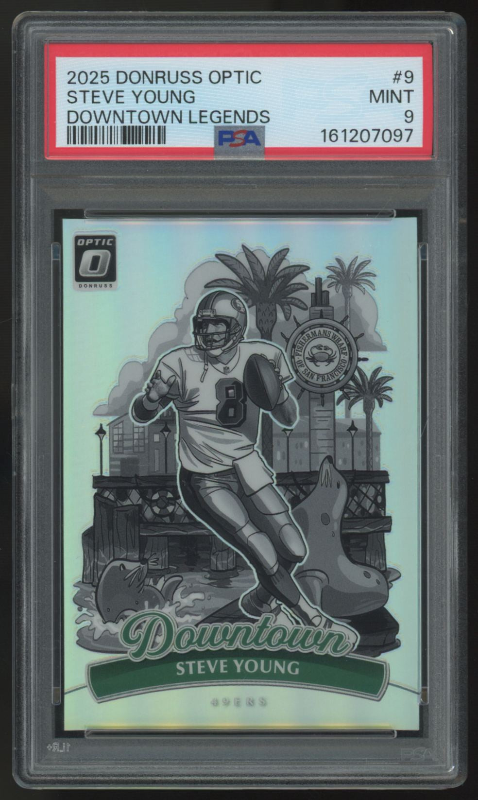 2025 Panini Donruss Optic Steve Young Downtown Legends SSP #9 PSA 9
