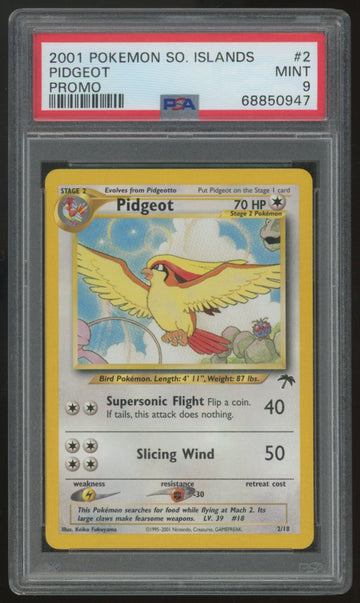 2001 Pokemon Pidgeot Southern Islands Promo #2 PSA 9