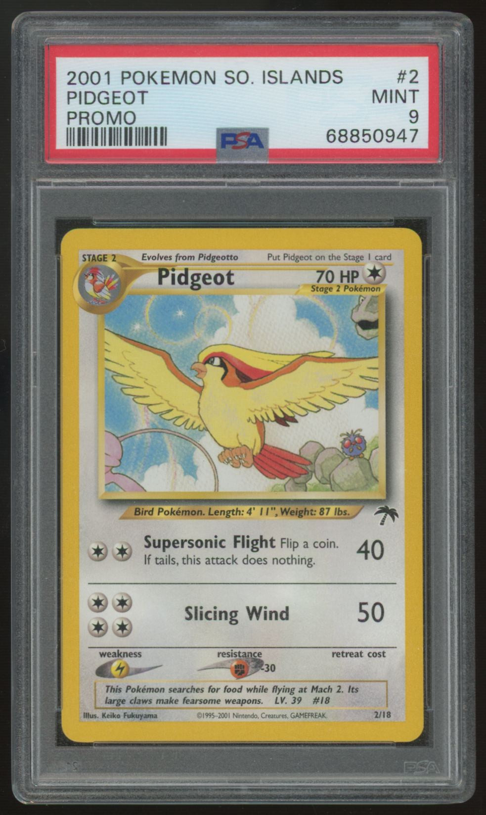 2001 Pokemon Pidgeot Southern Islands Promo #2 PSA 9