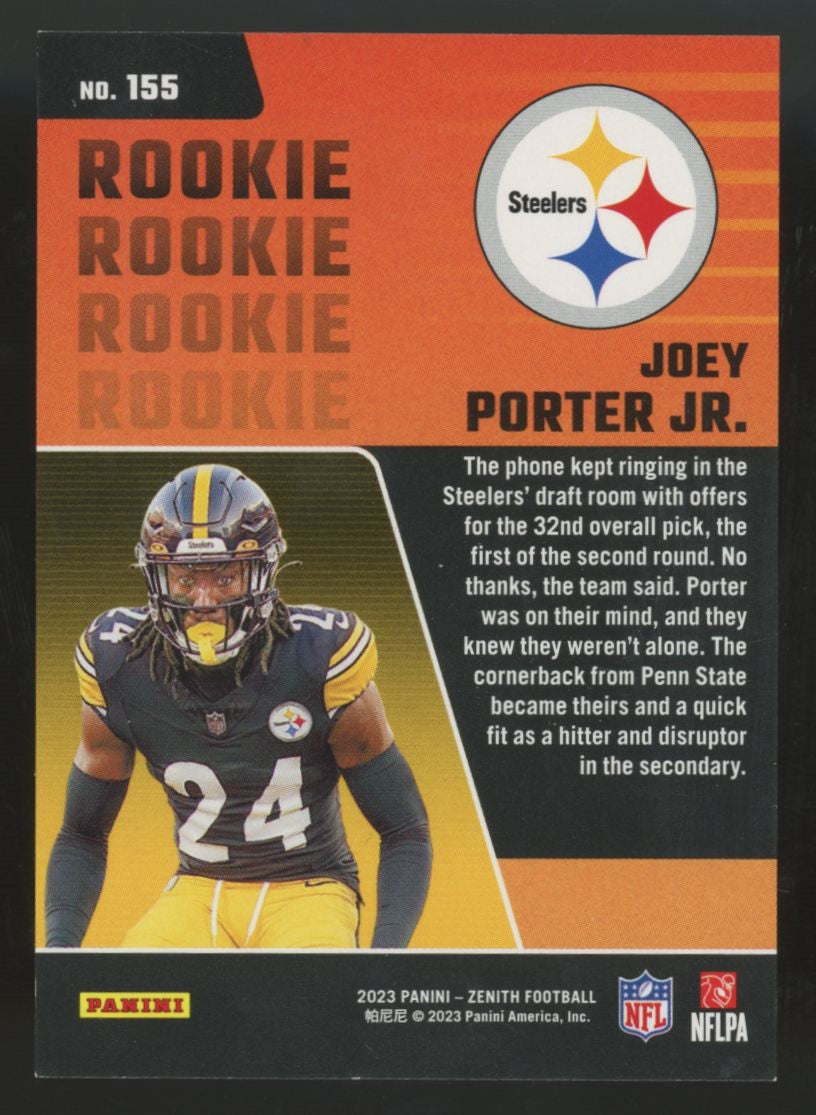 2023 Panini Zenith Joey Porter Jr. RC Touchdown 1/1 #155