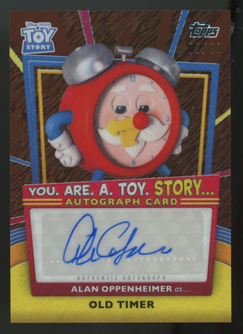 2025 Topps Toy Story Old Timer/Alan Oppenheimer Cowboy Hat Shimmer Auto /99