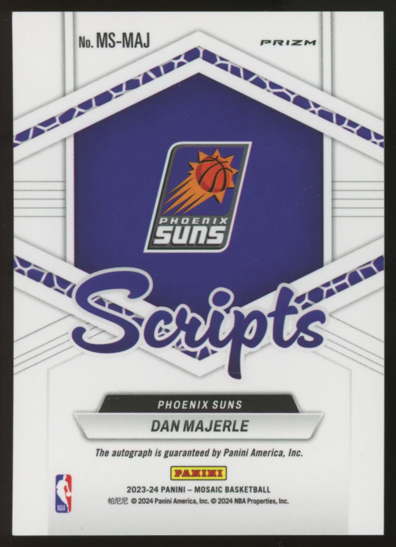2023-24 Mosaic Dan Majerle Scripts Auto Genesis Prizm #MS-MAJ