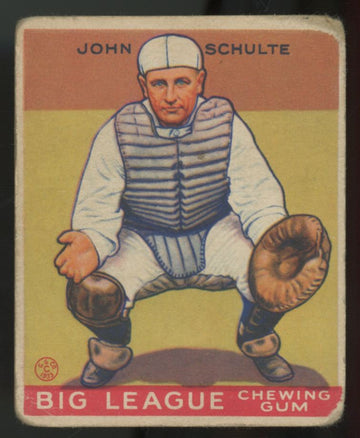 1933 Goudey John Schulte #186 Poor