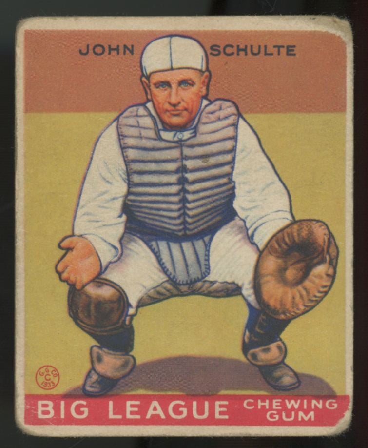 1933 Goudey John Schulte #186 Poor