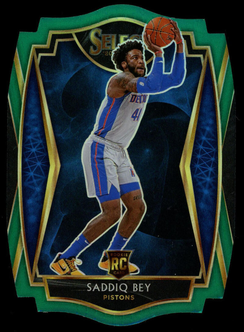 2021 Panini Select Saddiq Bey Green Die Cut Prizm RC /5 #175 SGC 9 MT