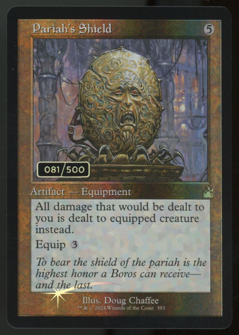 Magic MTG Pariah's Shield Ravnica Remastered Serialized Foil /500 #393
