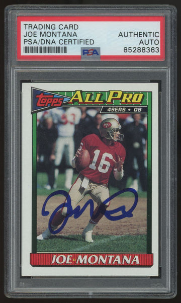 1991 Topps Joe Montana Signed Auto PSA/DNA Certified Authentic #73
