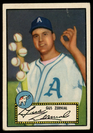 1952 Topps Gus Zernial Black Back #31 Good