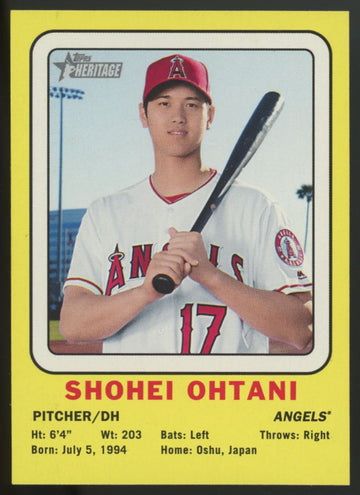 2018 Topps Heritage Baseball Collector Cards Complete Set (30) Ohtani RC